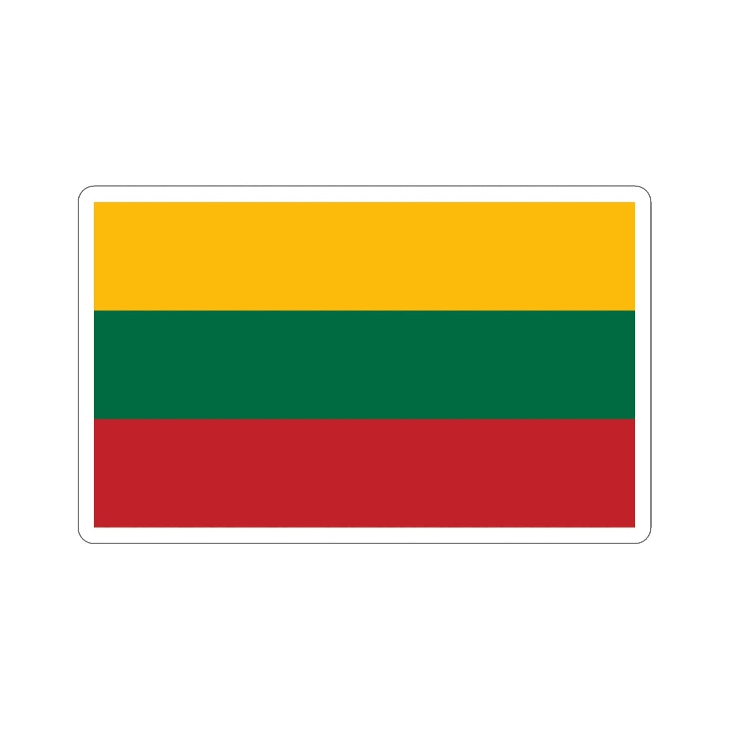 Flag of Lithuania STICKER Vinyl Die-Cut Decal-3 Inch-The Sticker Space