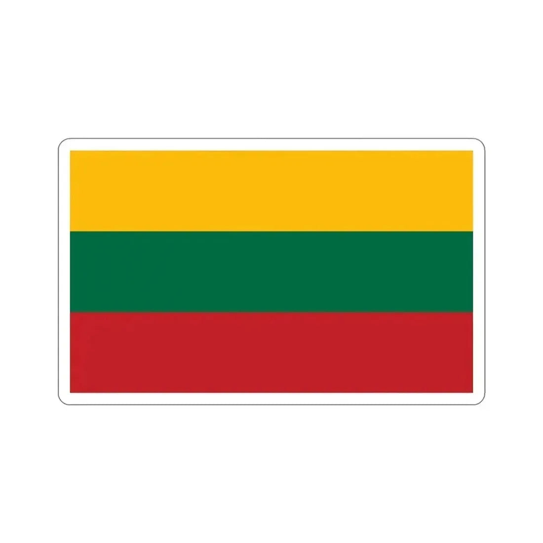 Flag of Lithuania STICKER Vinyl Die-Cut Decal 3 Inch - The Sticker Space