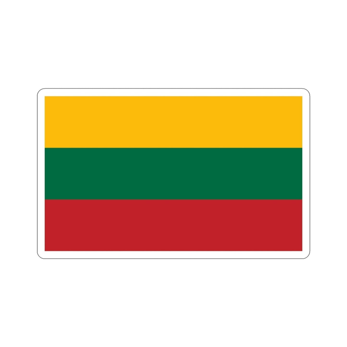 Flag of Lithuania STICKER Vinyl Die-Cut Decal-3 Inch-The Sticker Space