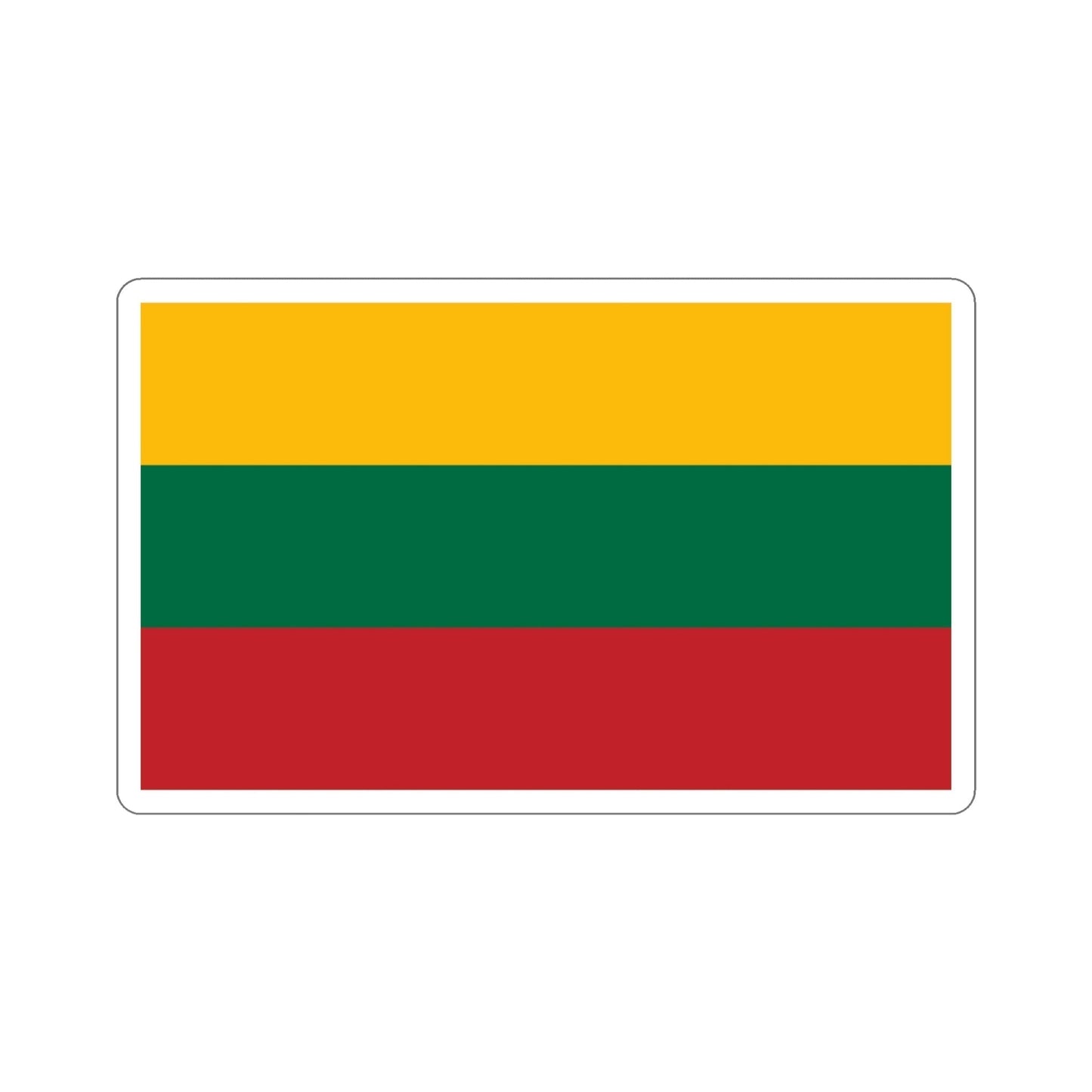 Flag of Lithuania STICKER Vinyl Die-Cut Decal-4 Inch-The Sticker Space