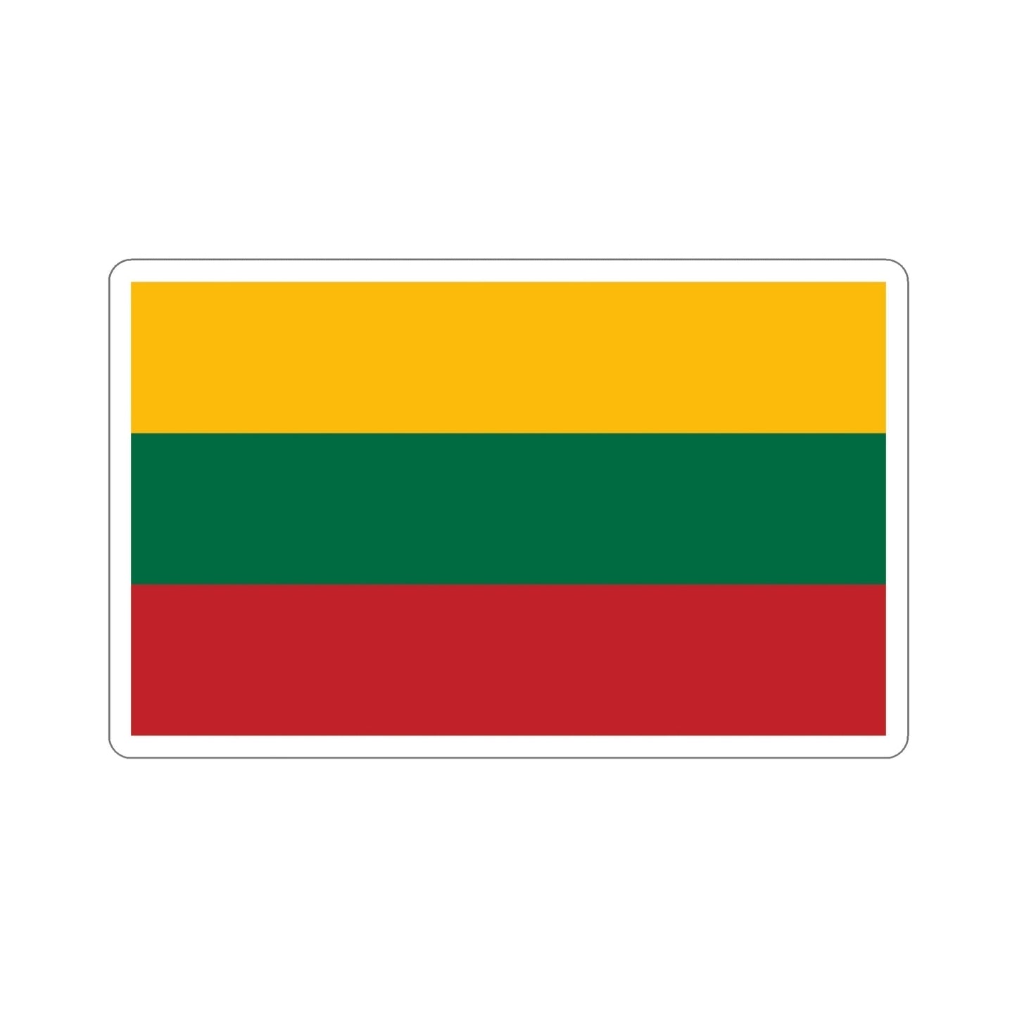 Flag of Lithuania STICKER Vinyl Die-Cut Decal-4 Inch-The Sticker Space