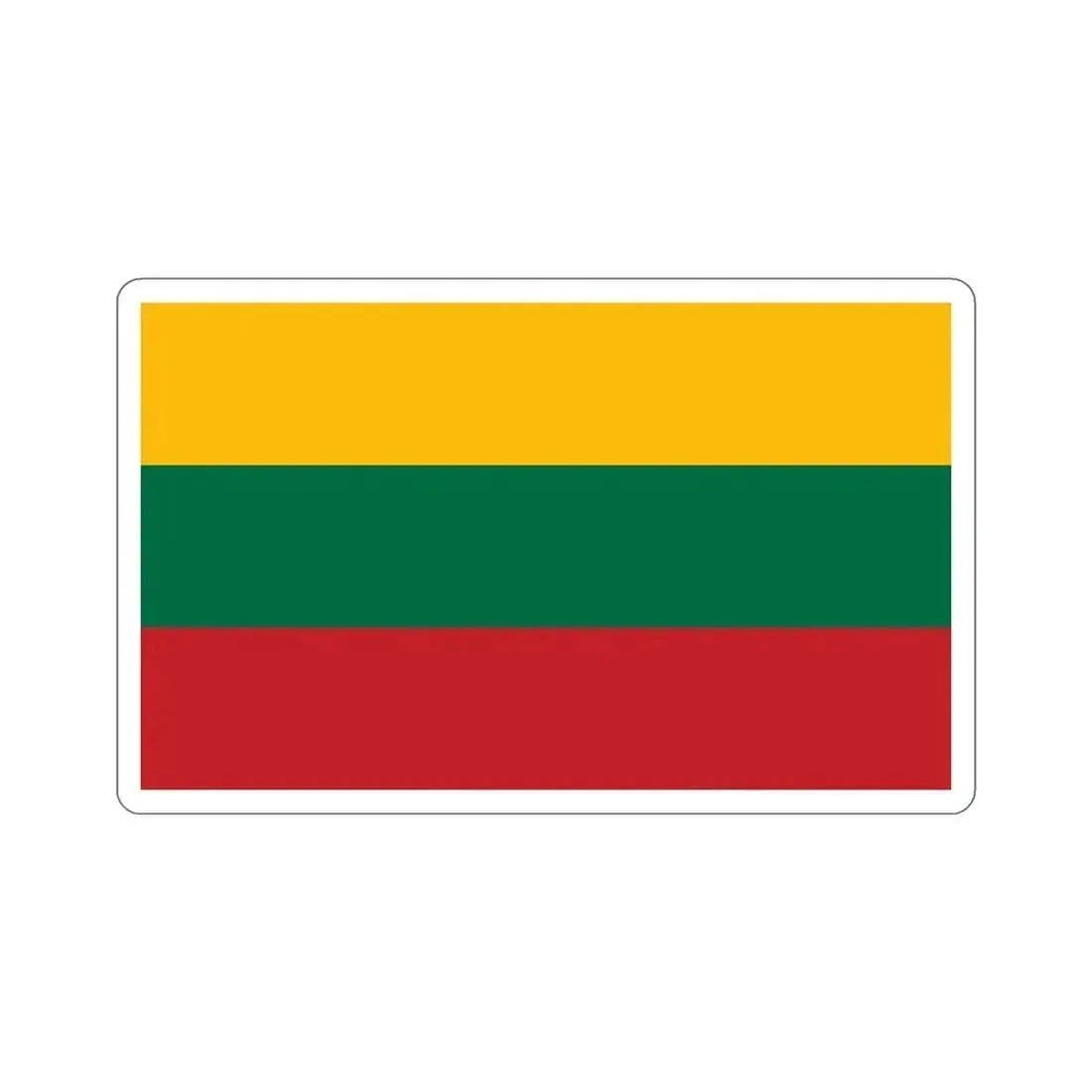 Flag of Lithuania STICKER Vinyl Die-Cut Decal 4 Inch - The Sticker Space