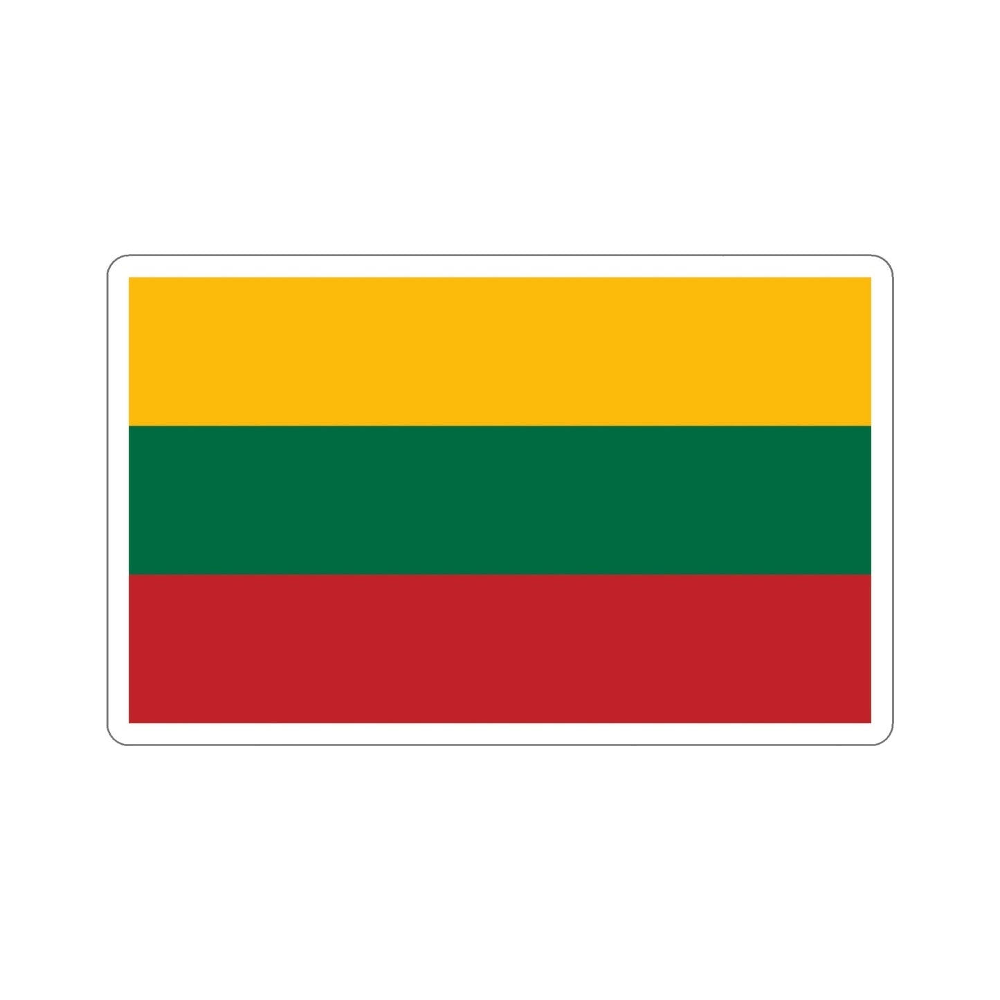 Flag of Lithuania STICKER Vinyl Die-Cut Decal-5 Inch-The Sticker Space