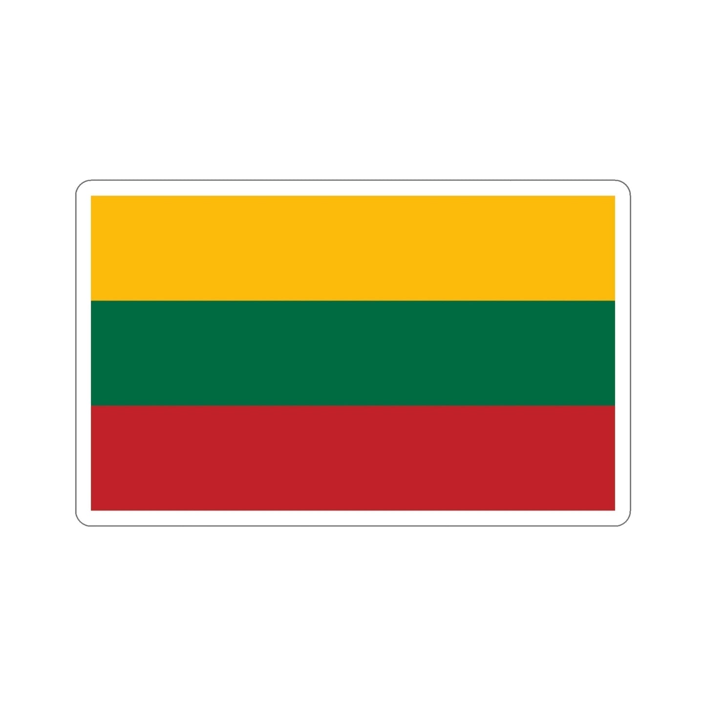 Flag of Lithuania STICKER Vinyl Die-Cut Decal-5 Inch-The Sticker Space