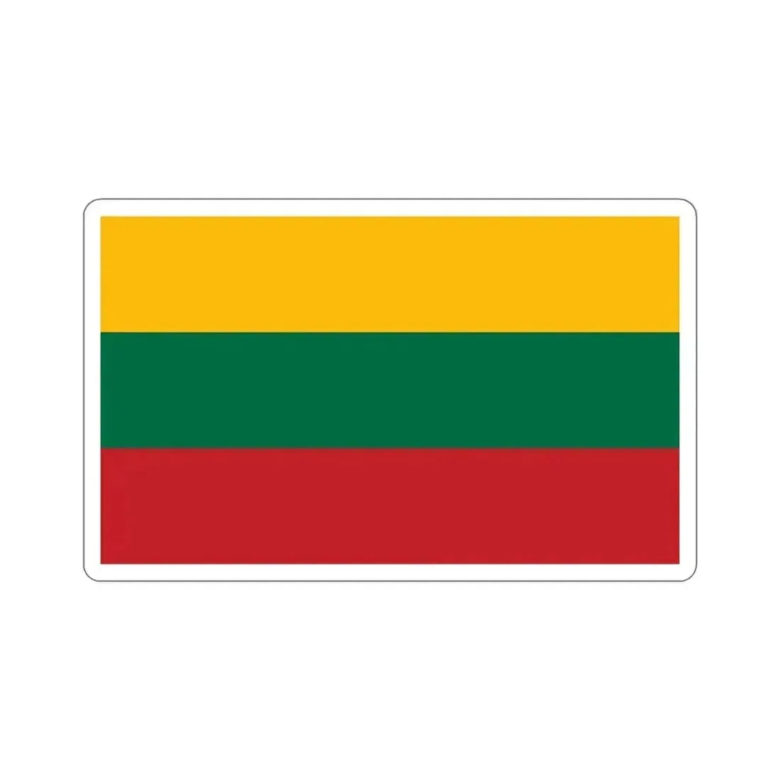 Flag of Lithuania STICKER Vinyl Die-Cut Decal 5 Inch - The Sticker Space
