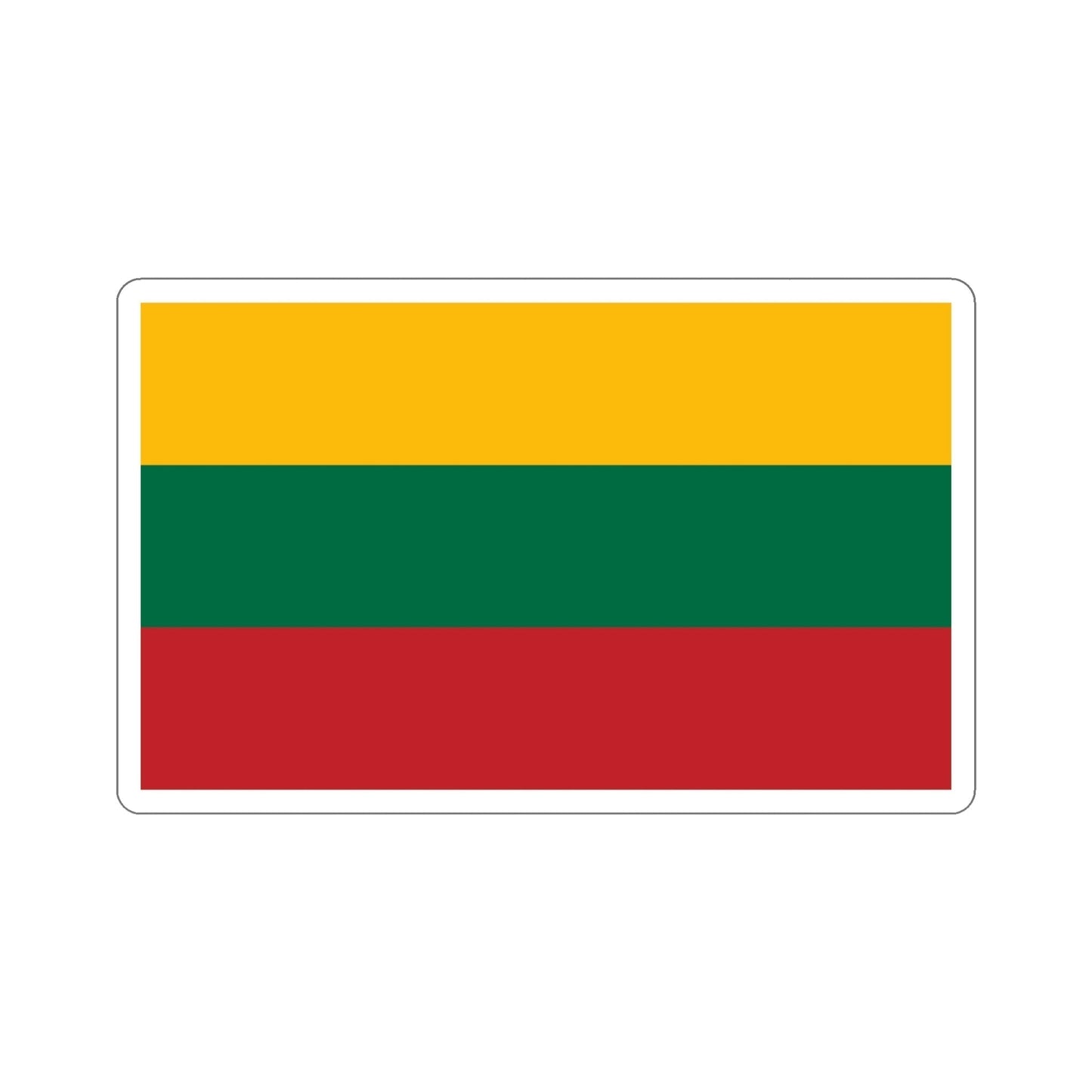 Flag of Lithuania STICKER Vinyl Die-Cut Decal-6 Inch-The Sticker Space