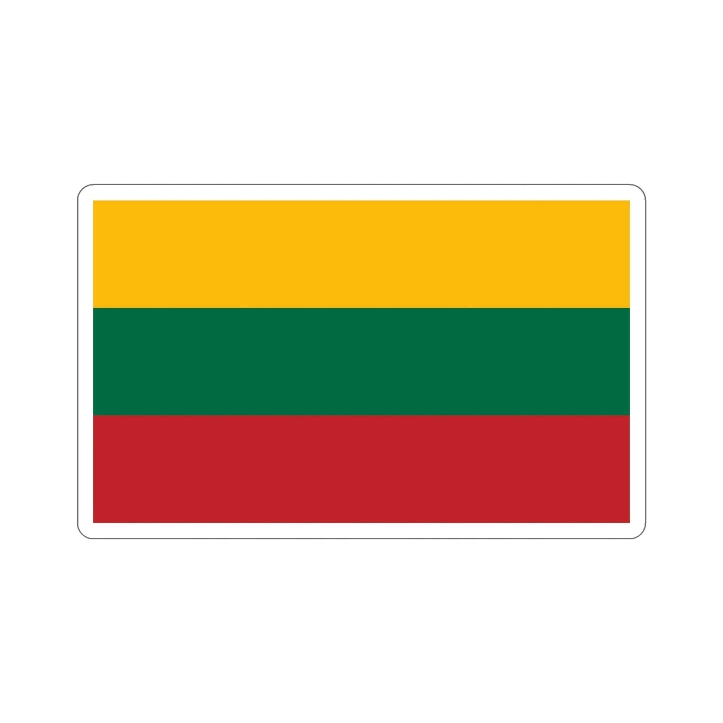 Flag of Lithuania STICKER Vinyl Die-Cut Decal-6 Inch-The Sticker Space