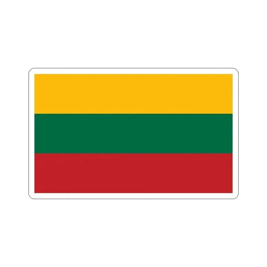 Flag of Lithuania STICKER Vinyl Die-Cut Decal 6 Inch - The Sticker Space