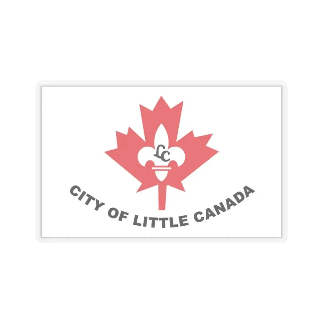 Flag of Little Canada, Minnesota - STICKER Vinyl Kiss-Cut Decal 2 Inch Transparent - The Sticker Space