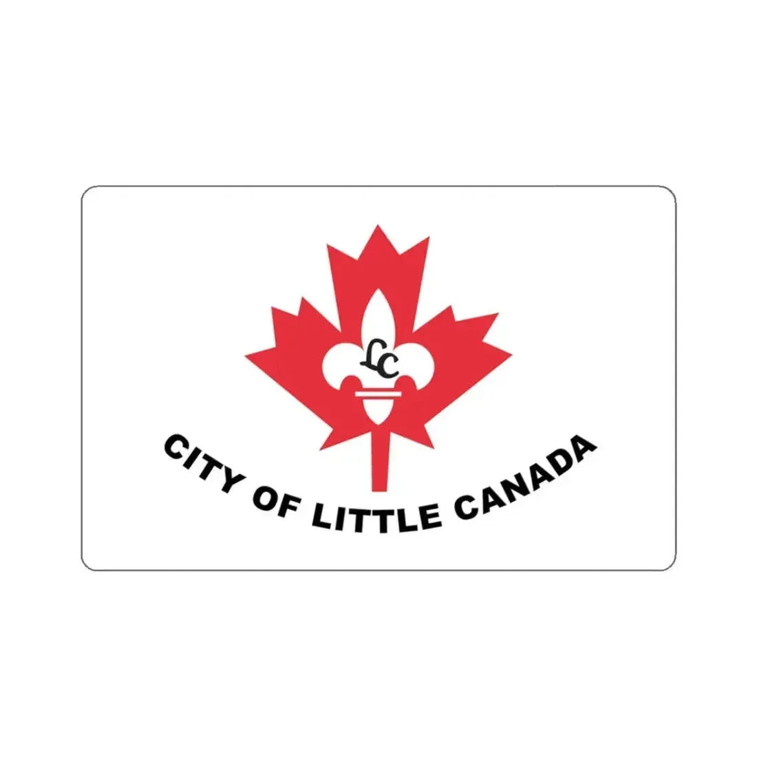 Flag of Little Canada, Minnesota - STICKER Vinyl Kiss-Cut Decal 3 Inch White - The Sticker Space