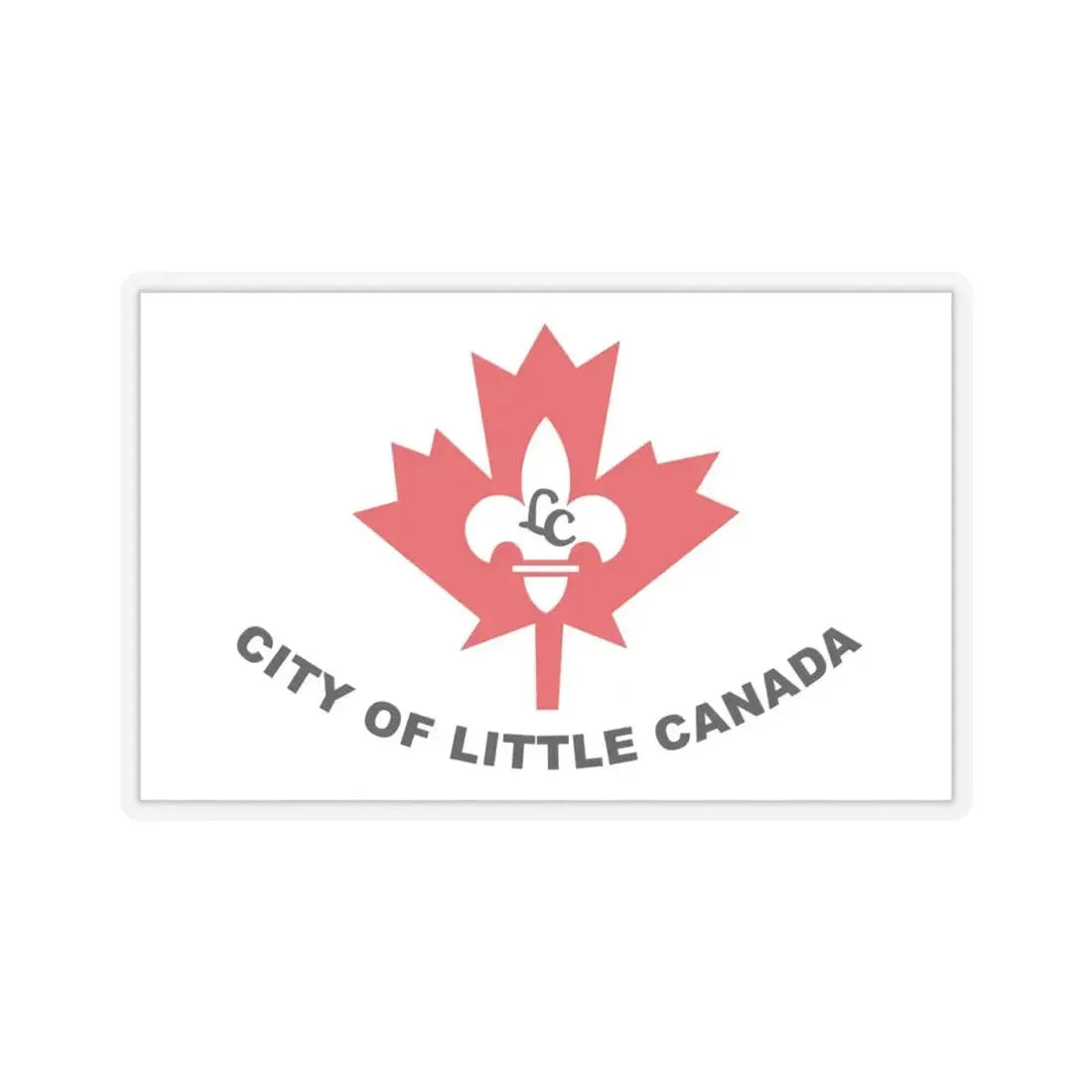 Flag of Little Canada, Minnesota - STICKER Vinyl Kiss-Cut Decal 4 Inch Transparent - The Sticker Space