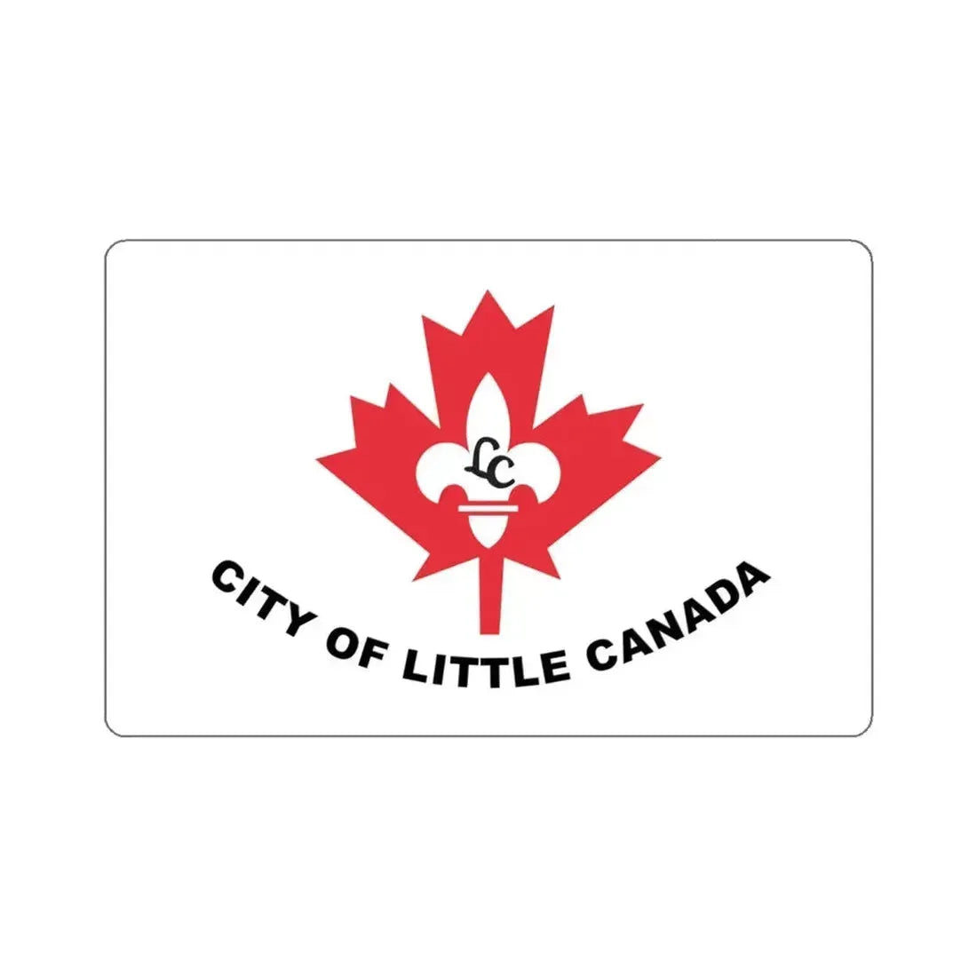 Flag of Little Canada, Minnesota - STICKER Vinyl Kiss-Cut Decal 6 Inch White - The Sticker Space
