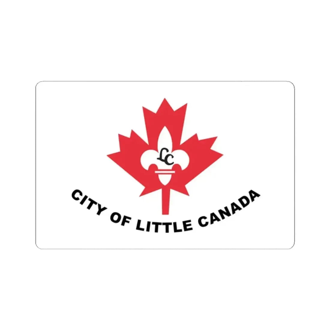 Flag of Little Canada Minnesota (United States) STICKER Vinyl Kiss-Cut Decal 2 Inch White - The Sticker Space