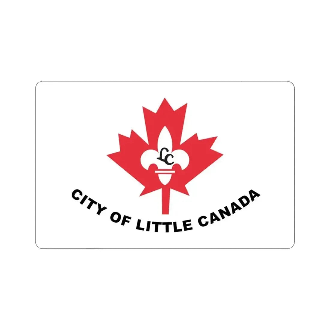 Flag of Little Canada Minnesota (United States) STICKER Vinyl Kiss-Cut Decal 3 Inch White - The Sticker Space