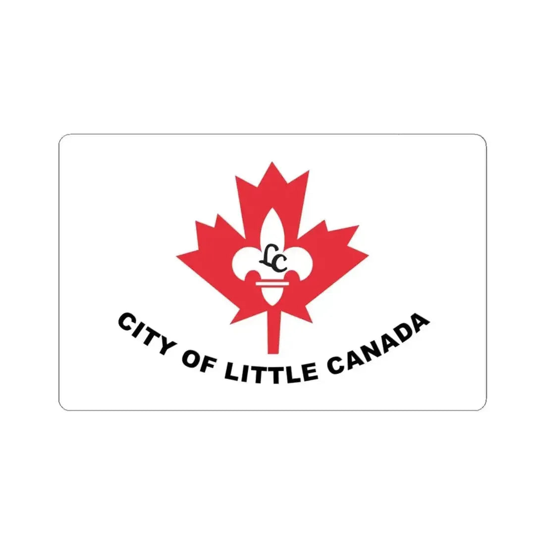Flag of Little Canada Minnesota (United States) STICKER Vinyl Kiss-Cut Decal 6 Inch White - The Sticker Space