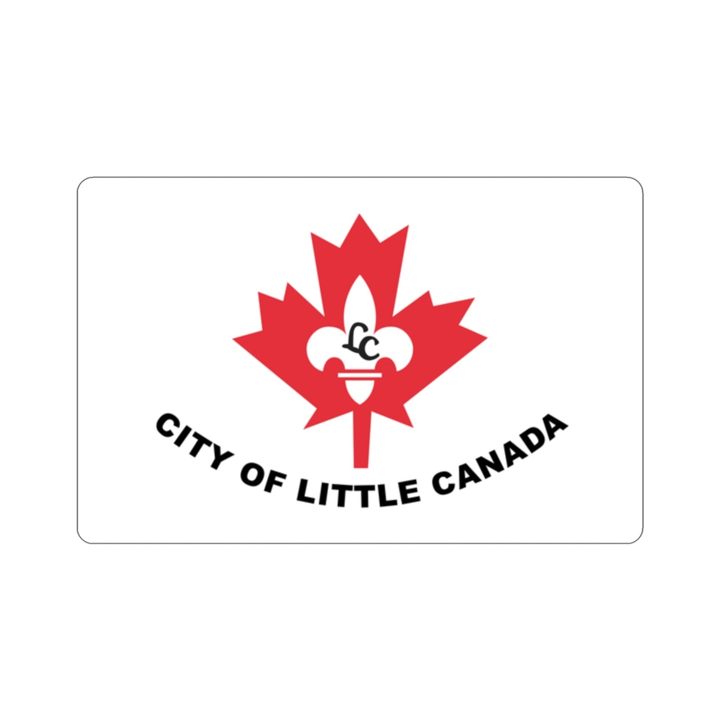 Flag of Little Canada Minnesota USA STICKER Vinyl Die-Cut Decal-2 Inch-The Sticker Space