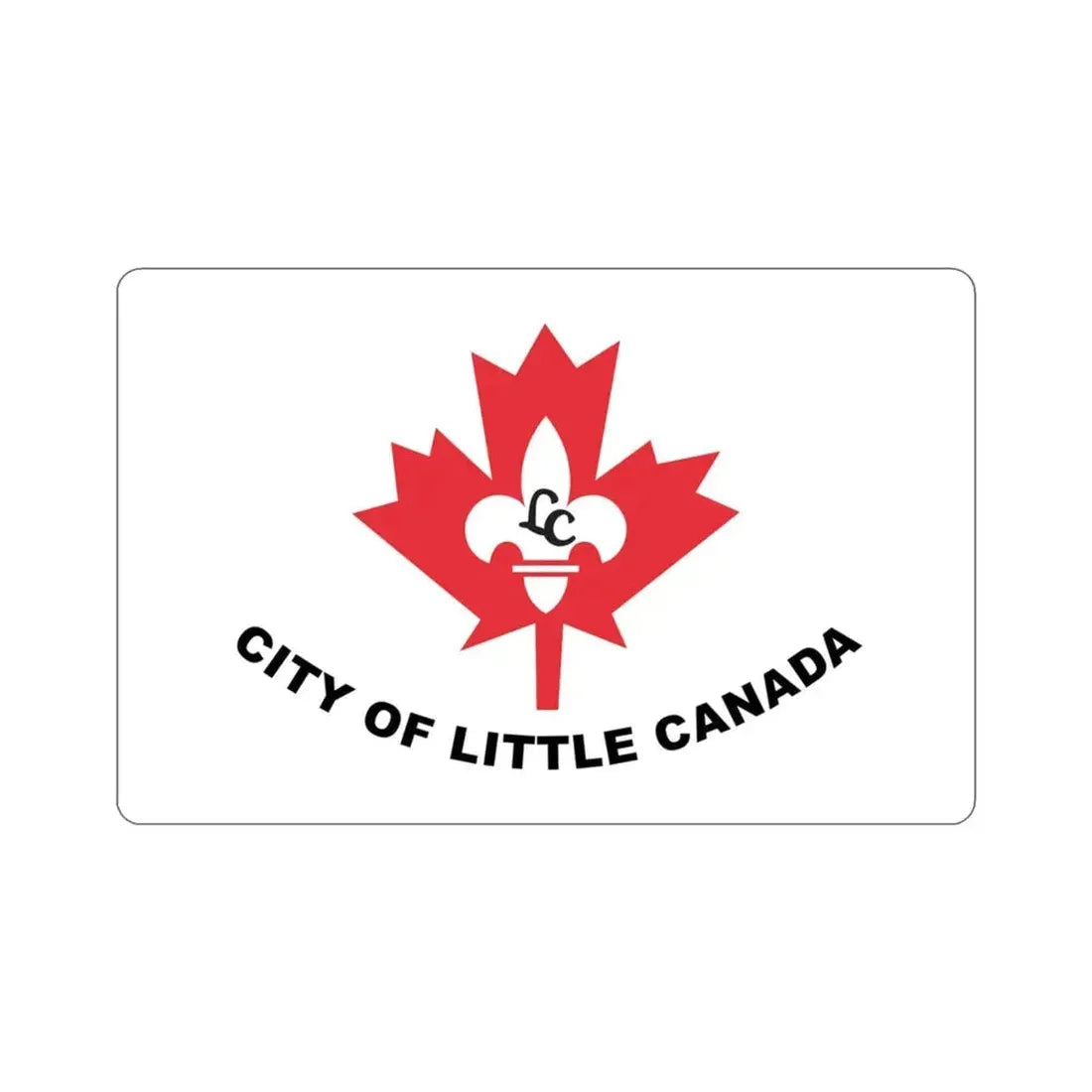 Flag of Little Canada Minnesota USA STICKER Vinyl Die-Cut Decal 3 Inch - The Sticker Space