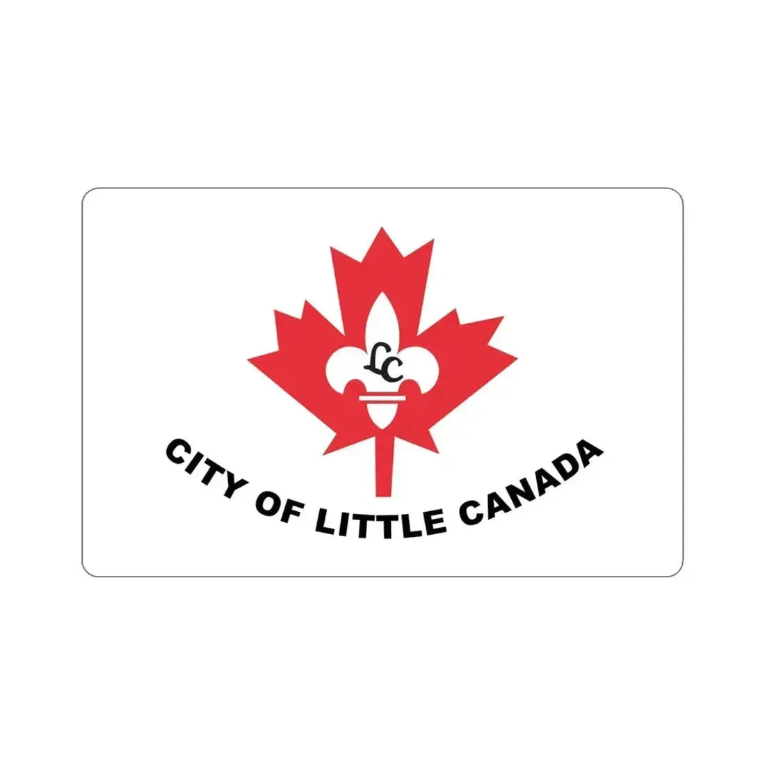 Flag of Little Canada Minnesota USA STICKER Vinyl Die-Cut Decal 4 Inch - The Sticker Space