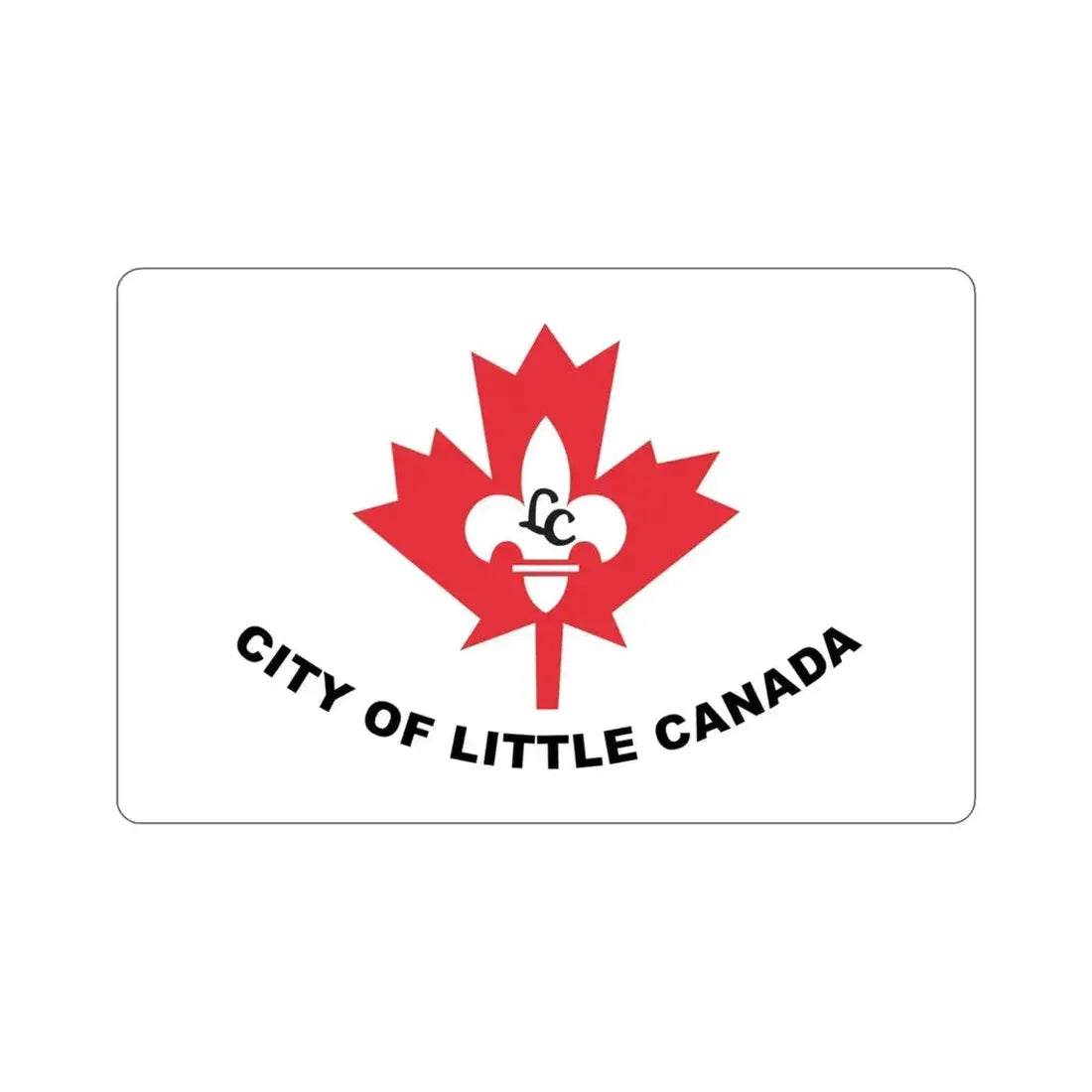 Flag of Little Canada Minnesota USA STICKER Vinyl Die-Cut Decal 4 Inch - The Sticker Space