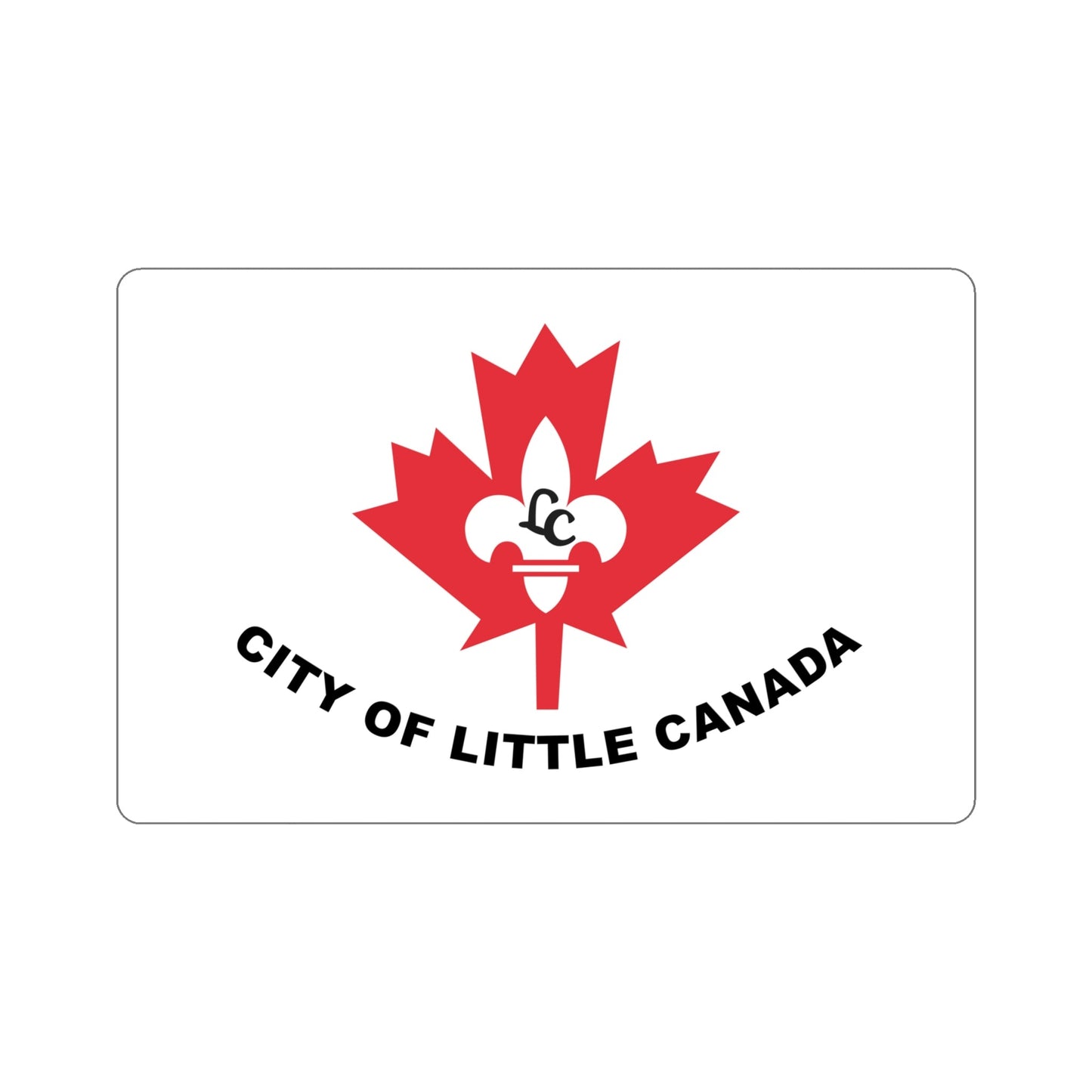 Flag of Little Canada Minnesota USA STICKER Vinyl Die-Cut Decal-6 Inch-The Sticker Space