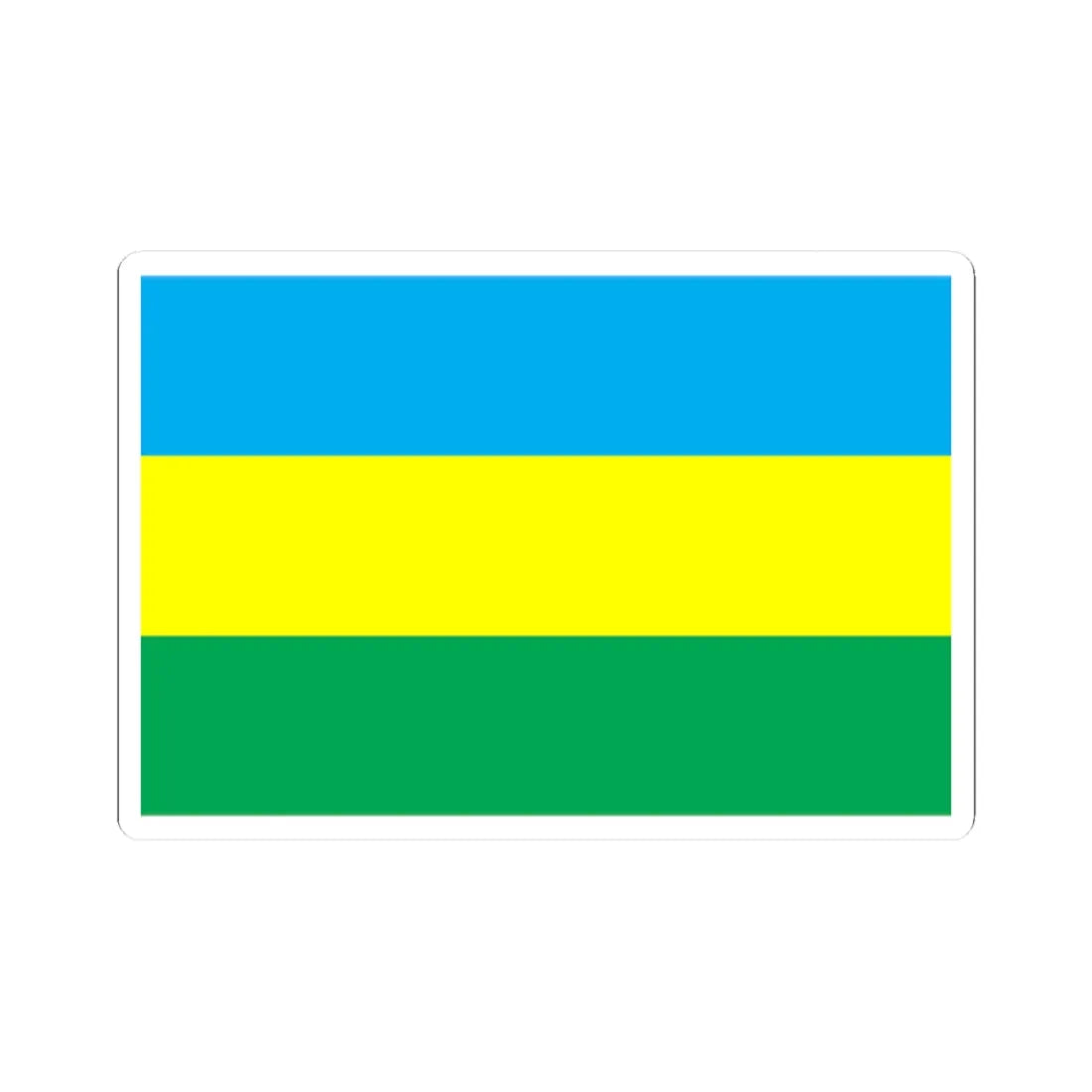 Flag of Liubeshiv raion (Ukraine) STICKER Vinyl Kiss-Cut Decal 2 Inch White - The Sticker Space