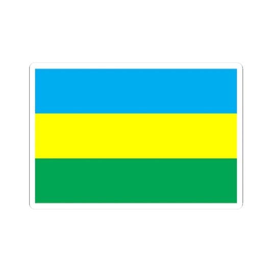 Flag of Liubeshiv raion (Ukraine) STICKER Vinyl Kiss-Cut Decal 2 Inch White - The Sticker Space