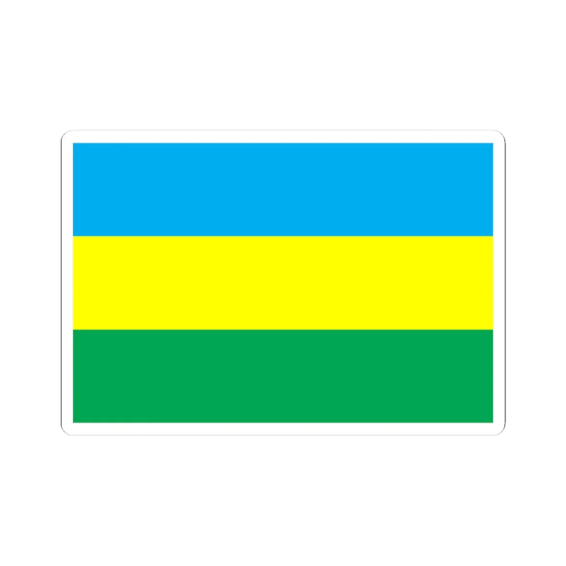 Flag of Liubeshiv raion (Ukraine) STICKER Vinyl Kiss-Cut Decal 3 Inch White - The Sticker Space