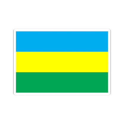 Flag of Liubeshiv raion (Ukraine) STICKER Vinyl Kiss-Cut Decal 3 Inch White - The Sticker Space