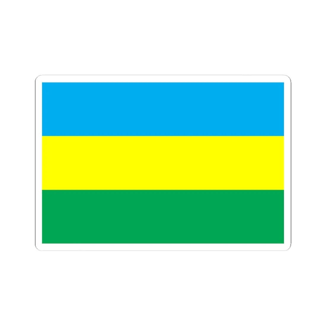 Flag of Liubeshiv raion (Ukraine) STICKER Vinyl Kiss-Cut Decal 4 Inch White - The Sticker Space