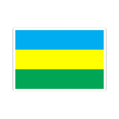 Flag of Liubeshiv raion (Ukraine) STICKER Vinyl Kiss-Cut Decal 4 Inch White - The Sticker Space