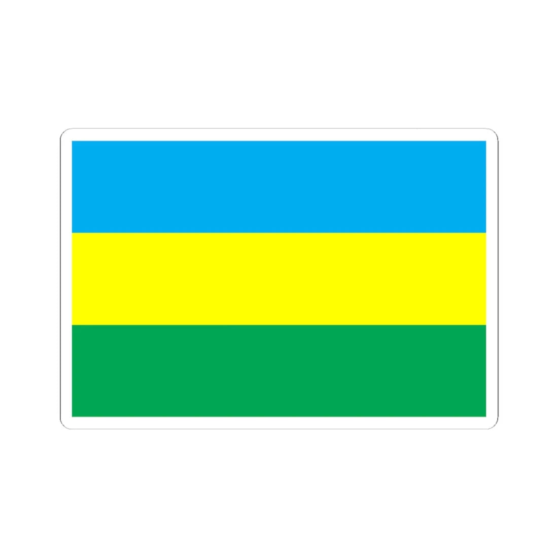 Flag of Liubeshiv raion (Ukraine) STICKER Vinyl Kiss-Cut Decal 6 Inch White - The Sticker Space