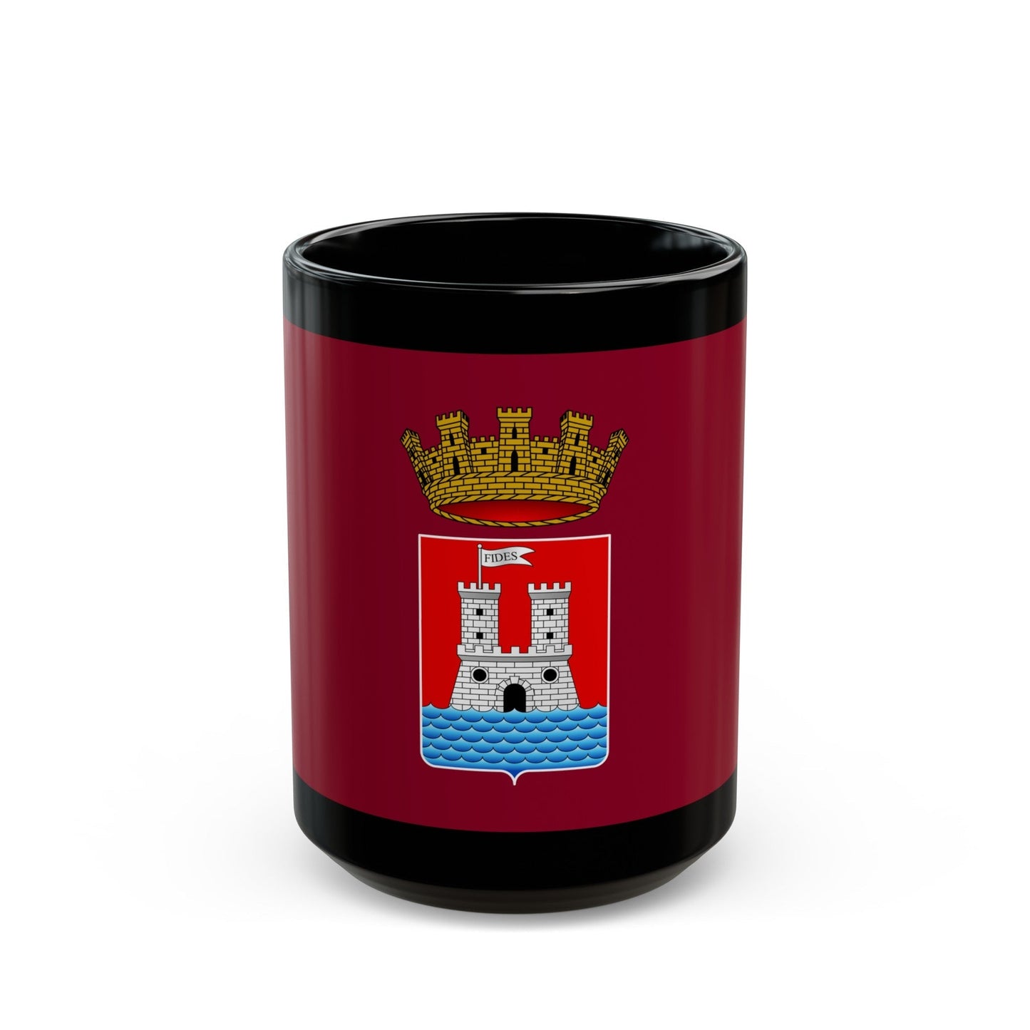 Flag of Livorno Italy - Black Coffee Mug-15oz-The Sticker Space