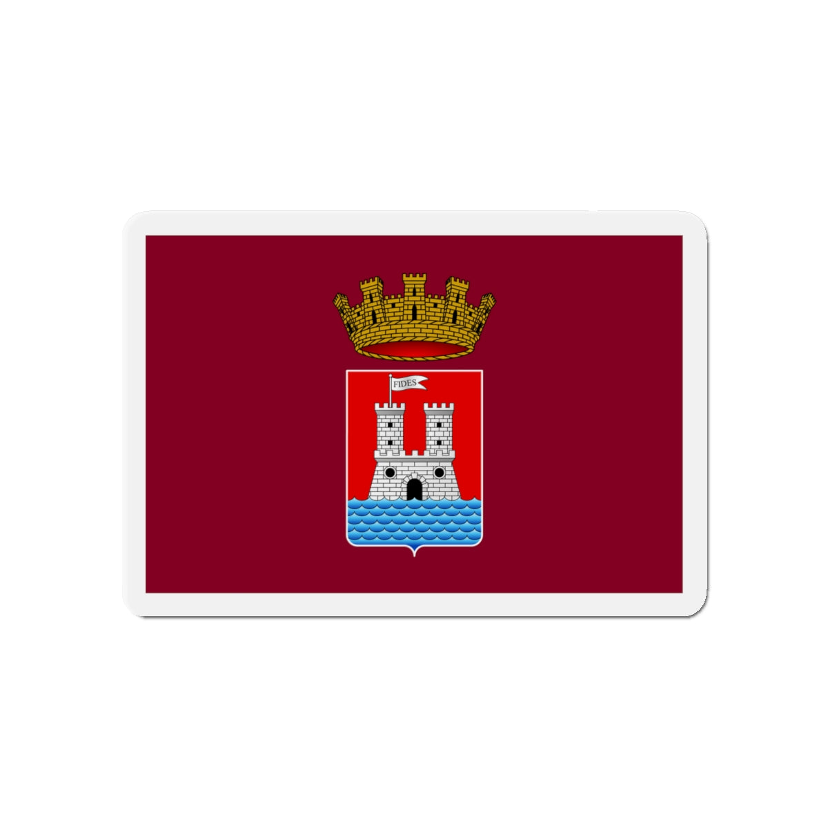 Flag of Livorno Italy - Die-Cut Magnet-4" x 4"-The Sticker Space