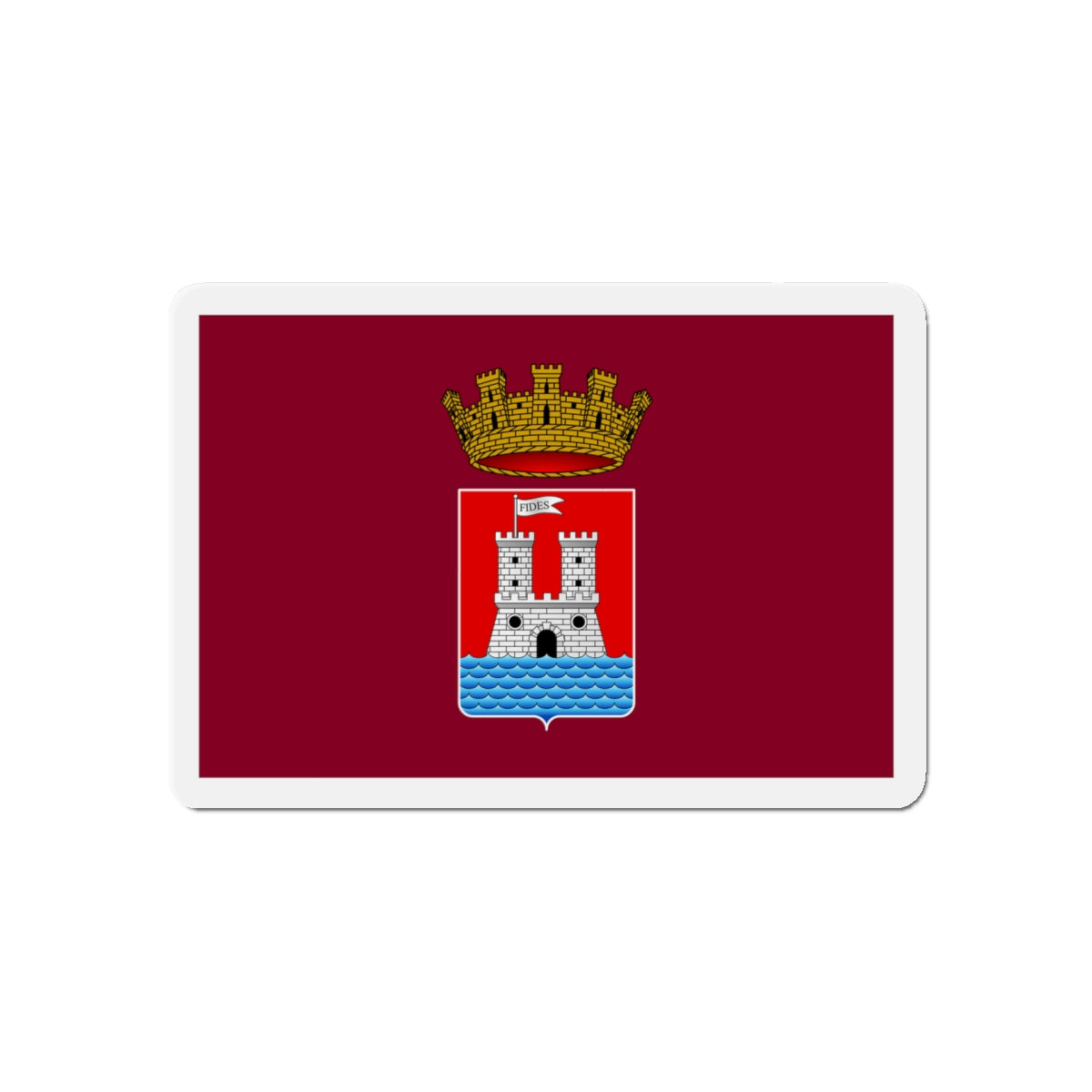 Flag of Livorno Italy - Die-Cut Magnet-5" x 5"-The Sticker Space