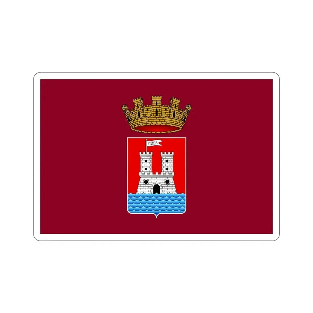 Flag of Livorno Italy STICKER Vinyl Die-Cut Decal 4 Inch - The Sticker Space