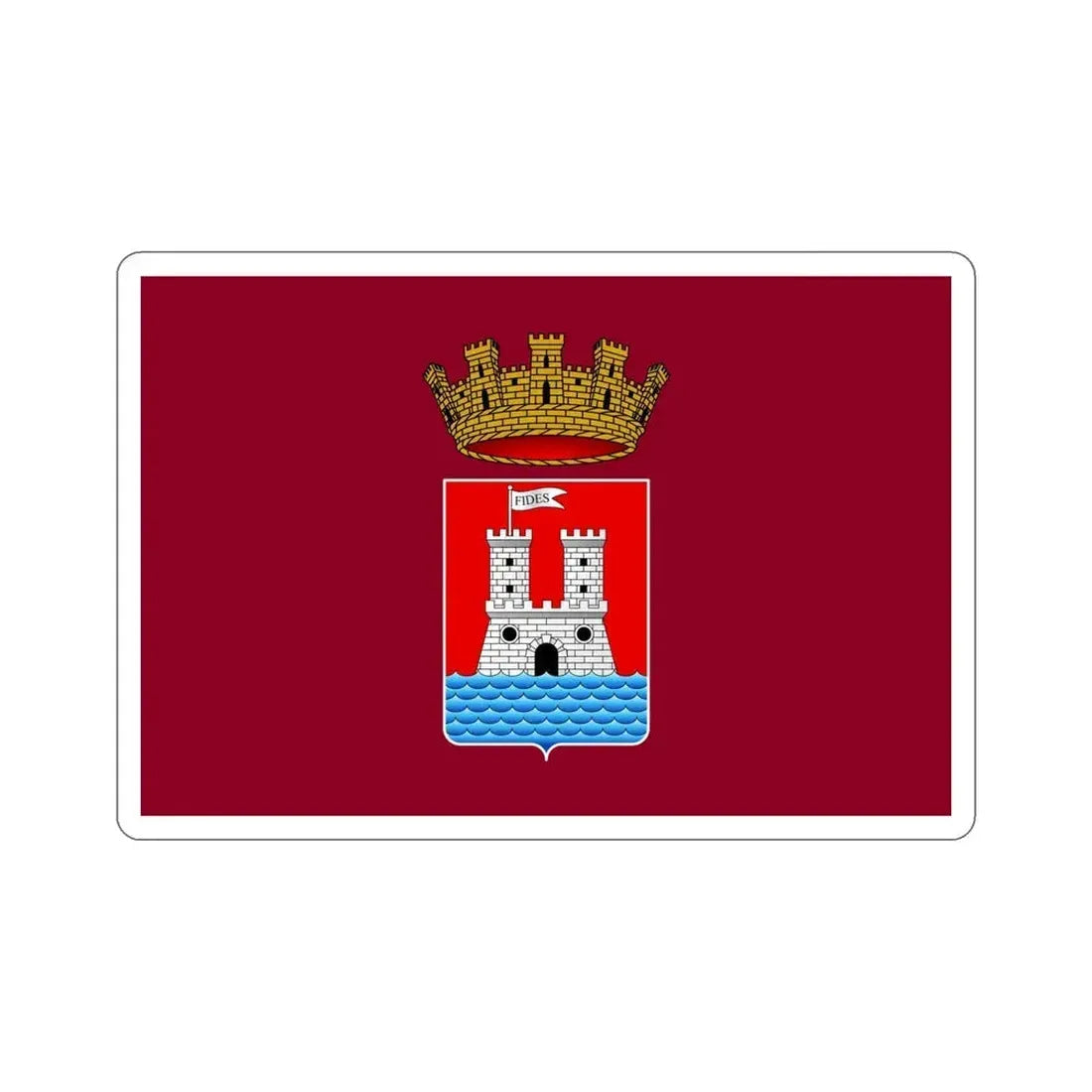 Flag of Livorno Italy STICKER Vinyl Die-Cut Decal 6 Inch - The Sticker Space