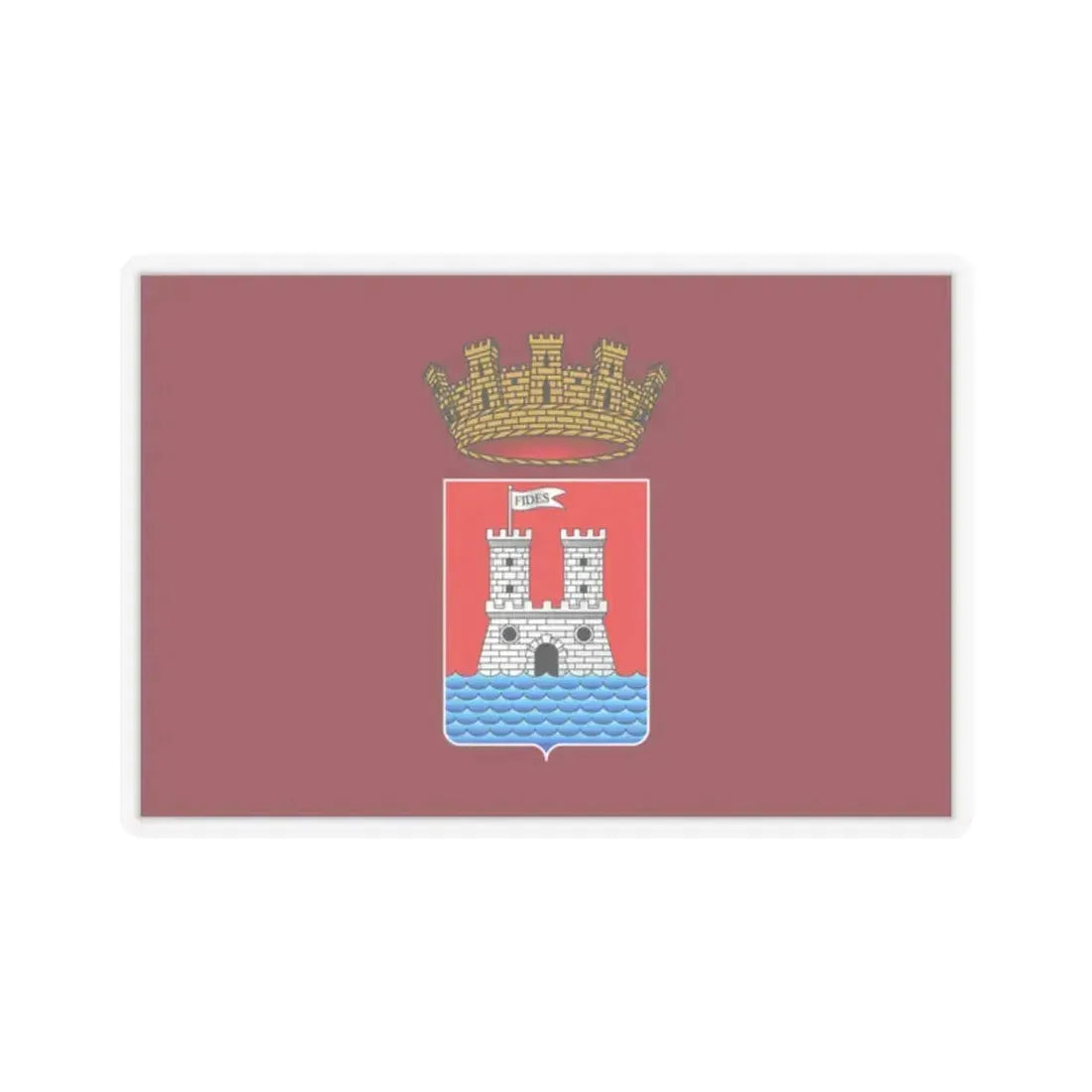 Flag of Livorno Italy - STICKER Vinyl Kiss-Cut Decal 2 Inch Transparent - The Sticker Space