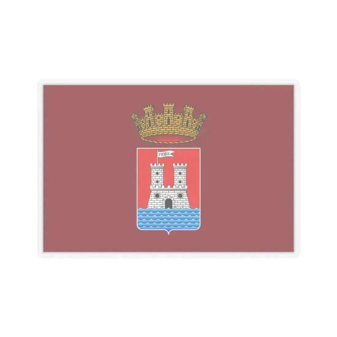 Flag of Livorno Italy - STICKER Vinyl Kiss-Cut Decal 3 Inch Transparent - The Sticker Space