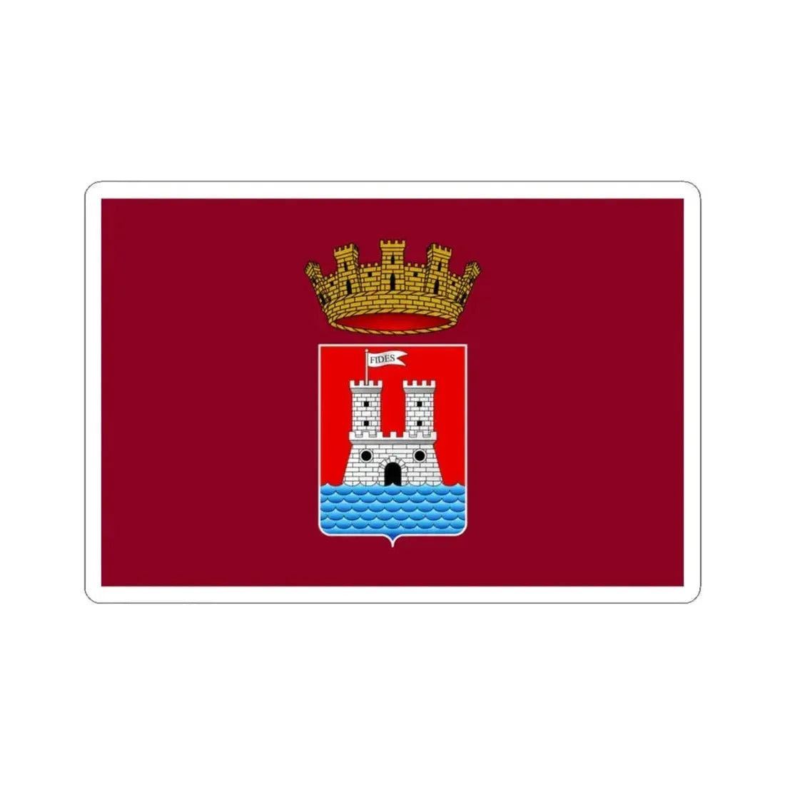 Flag of Livorno Italy - STICKER Vinyl Kiss-Cut Decal 3 Inch White - The Sticker Space