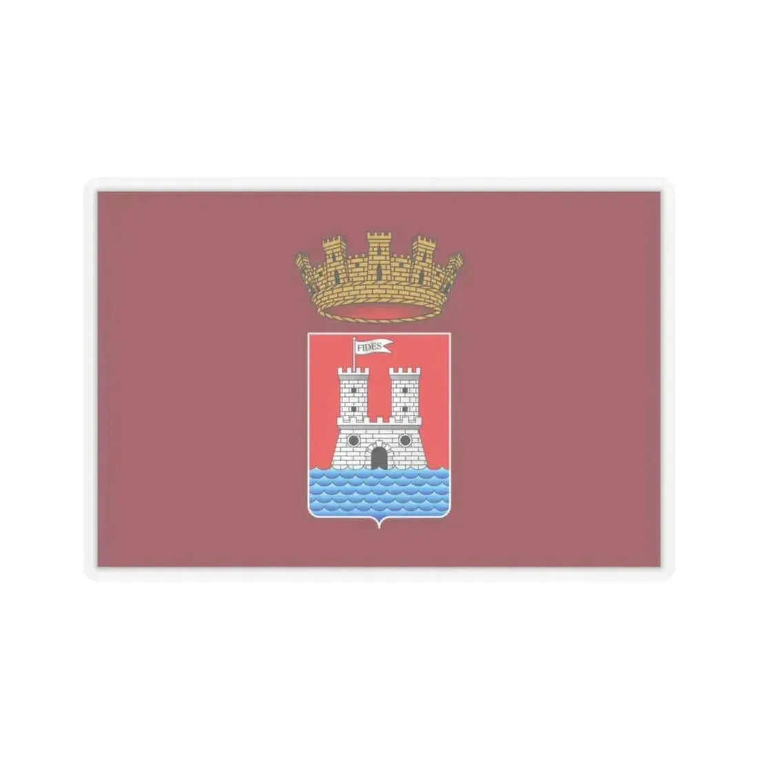 Flag of Livorno Italy - STICKER Vinyl Kiss-Cut Decal 4 Inch Transparent - The Sticker Space