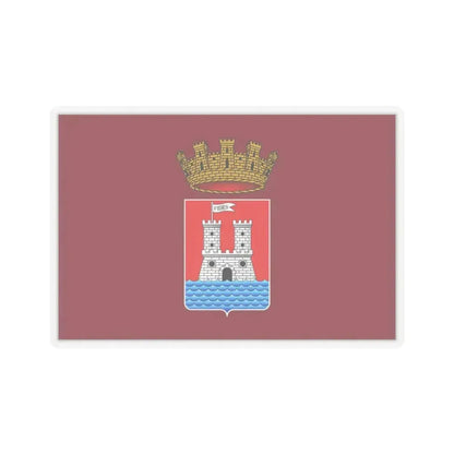 Flag of Livorno Italy - STICKER Vinyl Kiss-Cut Decal 4 Inch Transparent - The Sticker Space
