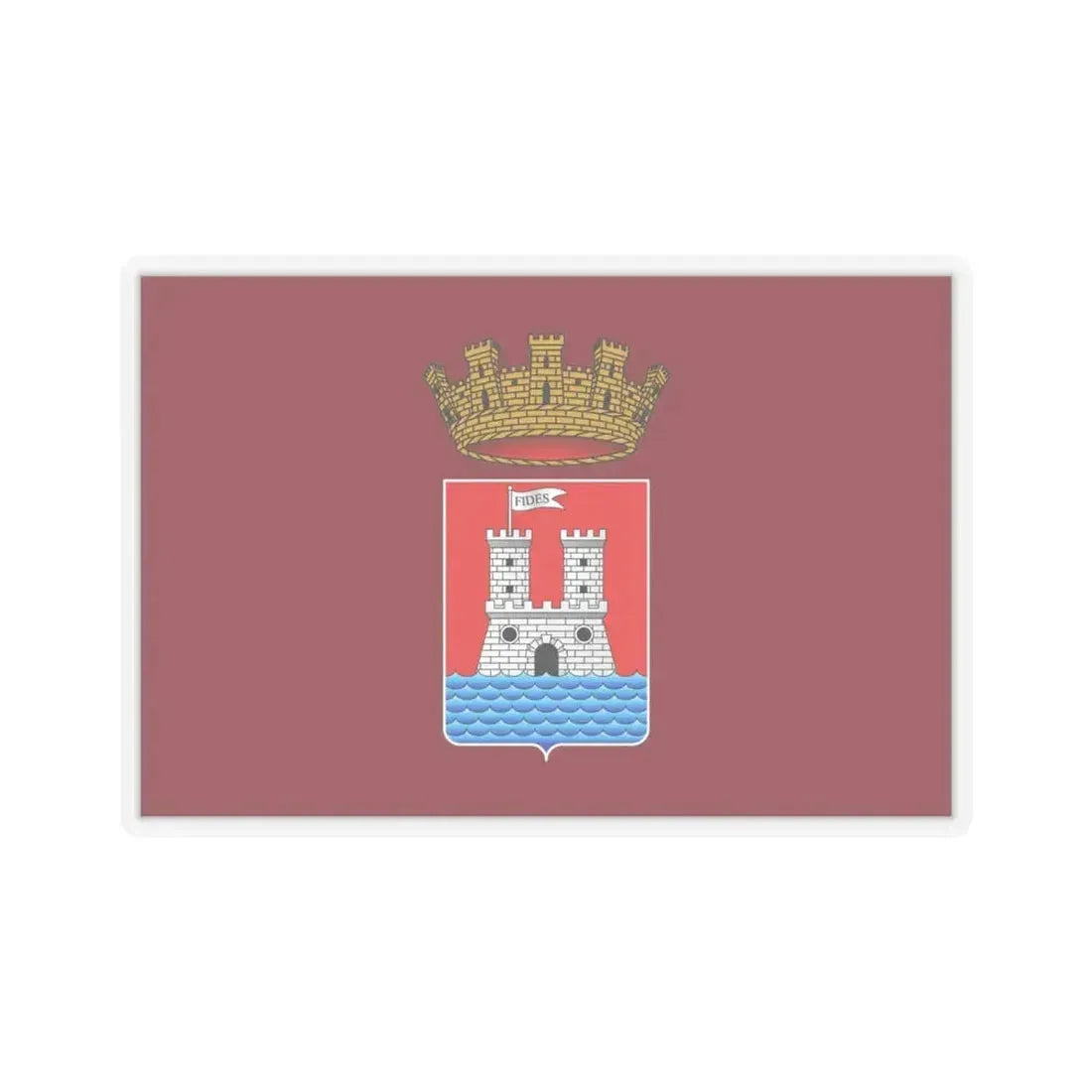 Flag of Livorno Italy - STICKER Vinyl Kiss-Cut Decal 6 Inch Transparent - The Sticker Space