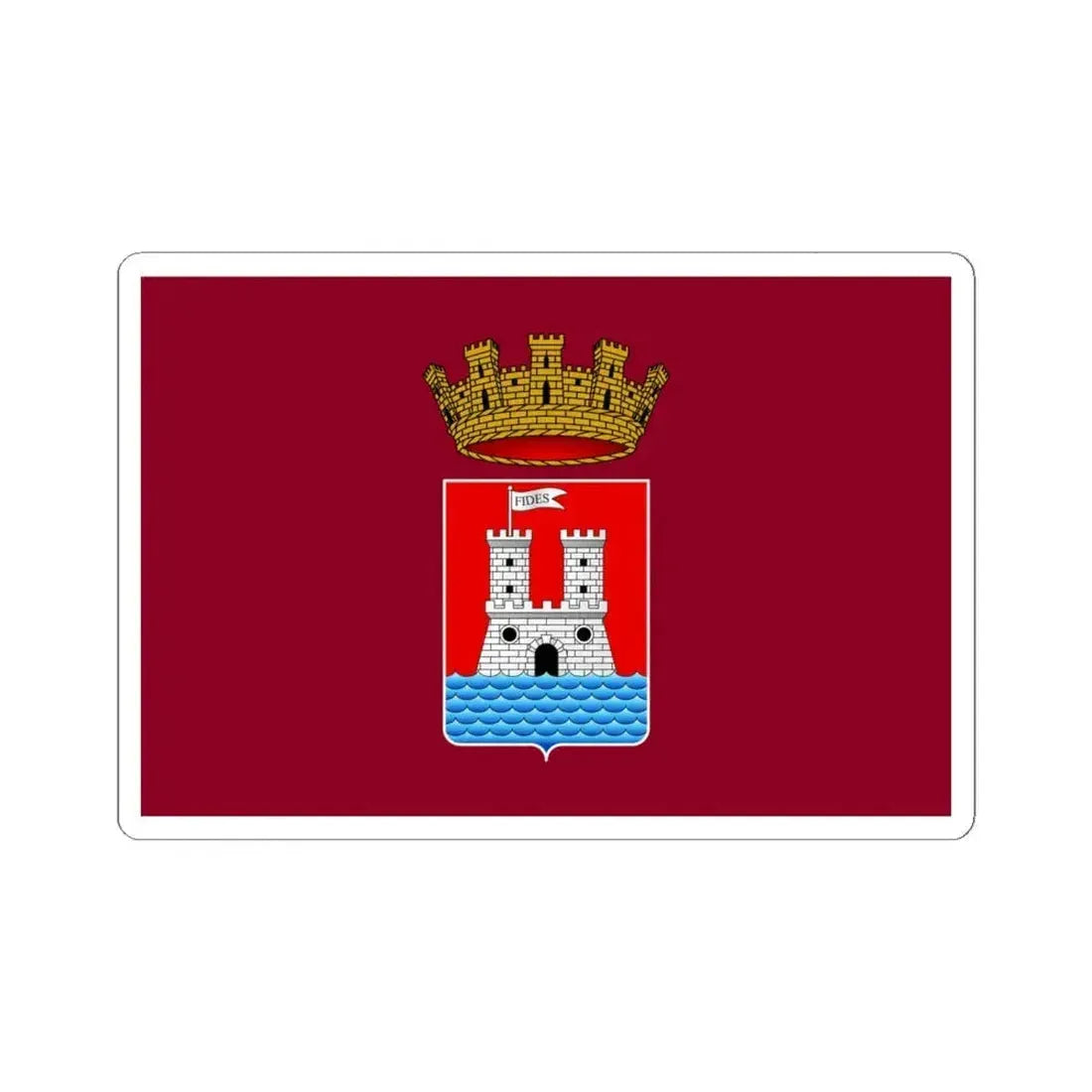 Flag of Livorno Italy - STICKER Vinyl Kiss-Cut Decal 6 Inch White - The Sticker Space