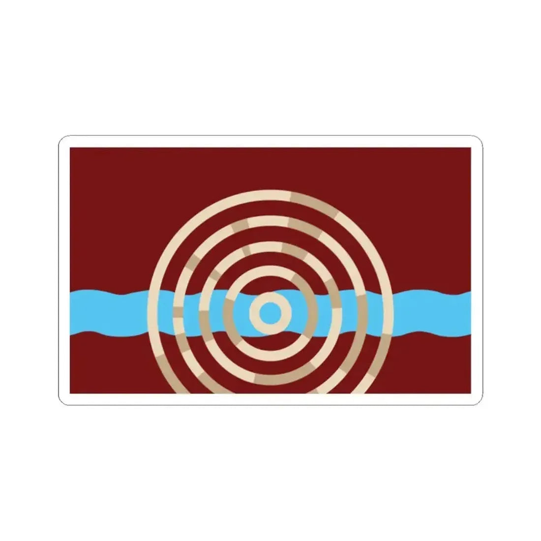 Flag of Lockport Illinois (United States) STICKER Vinyl Kiss-Cut Decal 2 Inch White - The Sticker Space