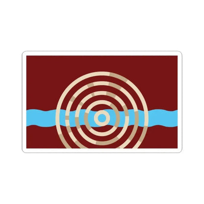 Flag of Lockport Illinois (United States) STICKER Vinyl Kiss-Cut Decal 2 Inch White - The Sticker Space