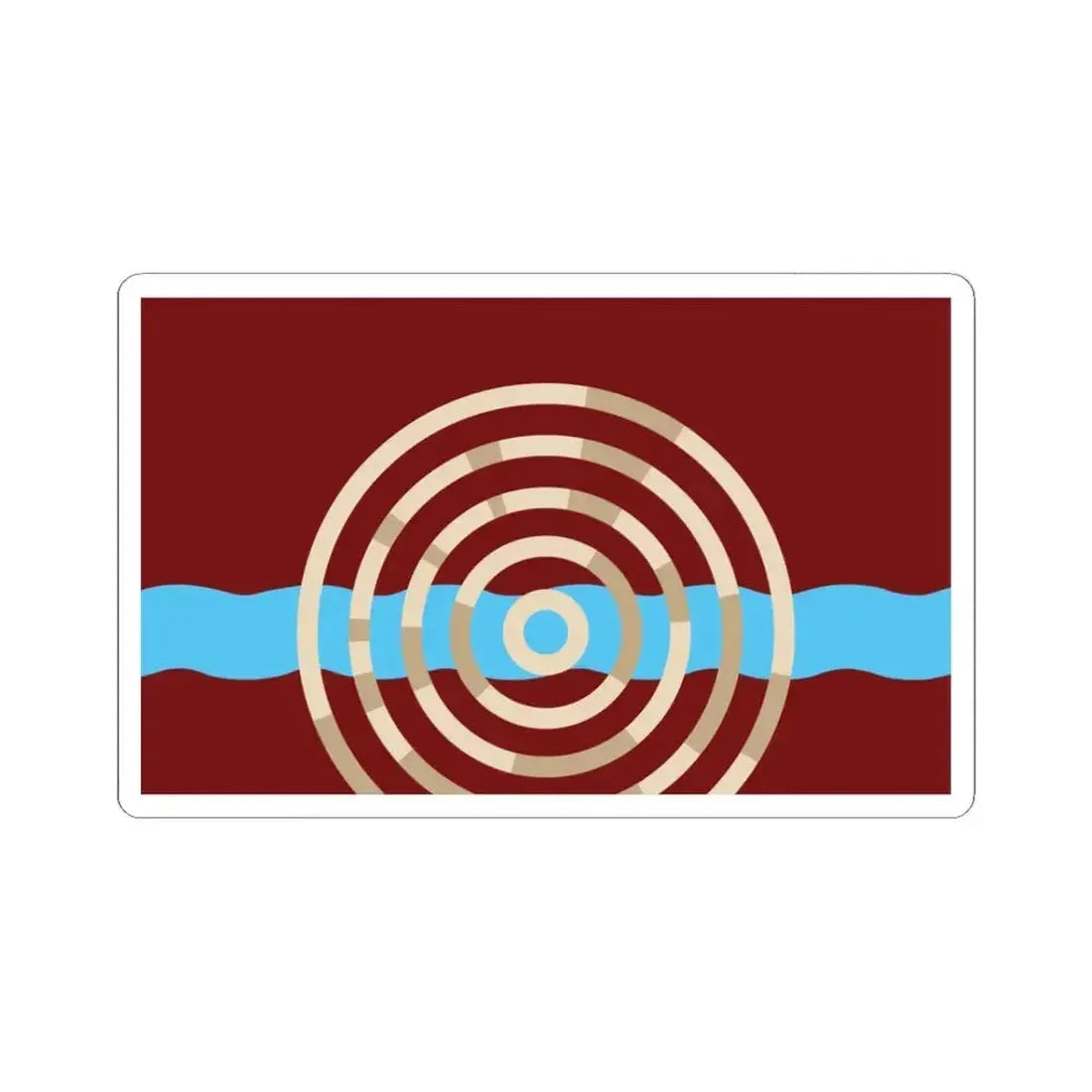 Flag of Lockport Illinois (United States) STICKER Vinyl Kiss-Cut Decal 3 Inch White - The Sticker Space