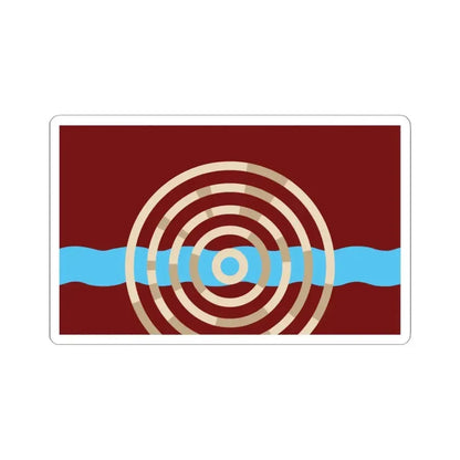 Flag of Lockport Illinois (United States) STICKER Vinyl Kiss-Cut Decal 3 Inch White - The Sticker Space
