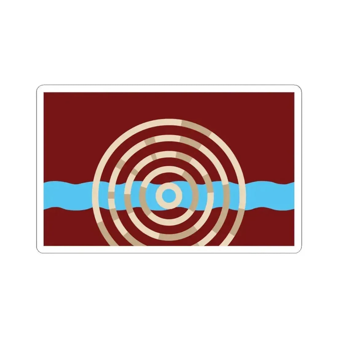 Flag of Lockport Illinois (United States) STICKER Vinyl Kiss-Cut Decal 4 Inch White - The Sticker Space