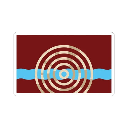 Flag of Lockport Illinois (United States) STICKER Vinyl Kiss-Cut Decal 4 Inch White - The Sticker Space