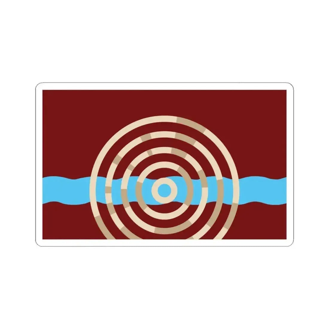 Flag of Lockport Illinois (United States) STICKER Vinyl Kiss-Cut Decal 6 Inch White - The Sticker Space